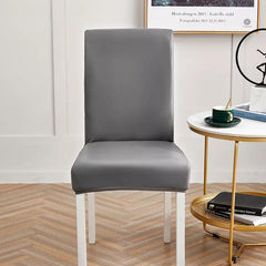 Waterproof Faux Leather Dining Chair Covers - Grey