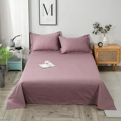 Cotton Sateen Plain Bed Sheet - Rose Pink