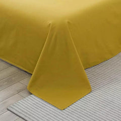 Cotton Sateen Plain Bed Sheet - Lime Yellow