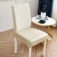 Waterproof Faux Leather Dining Seat Covers - Off White