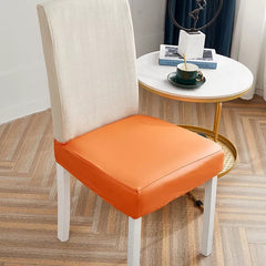 Waterproof Faux Leather Dining Seat Covers - Orange