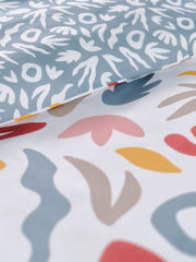 4 PCs Reversible Cotton Duvet Cover Set - Kiva