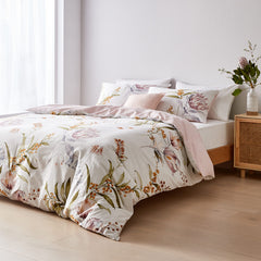 6 PCs Reversible Cotton Duvet Cover Set - Lilly
