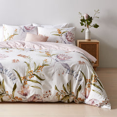 6 PCs Reversible Cotton Duvet Cover Set - Lilly