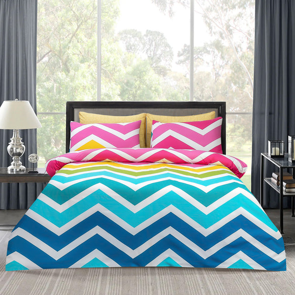 Pure Cotton Bed Sheet Set - Rainbow