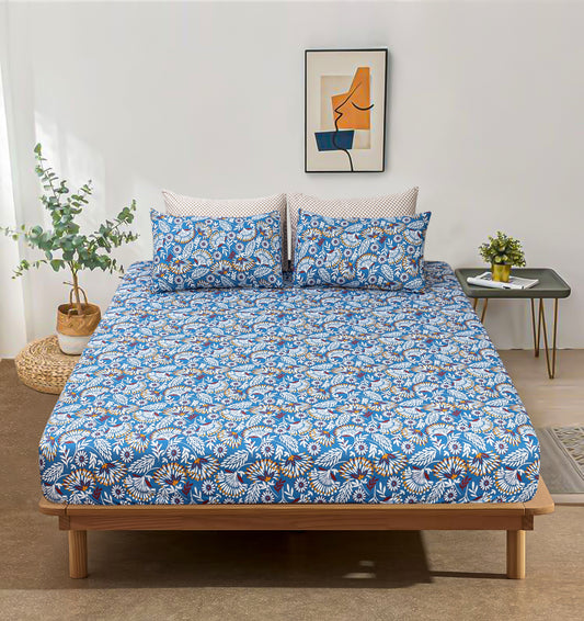 Pure Cotton Fitted Sheet Set - Bhoemia