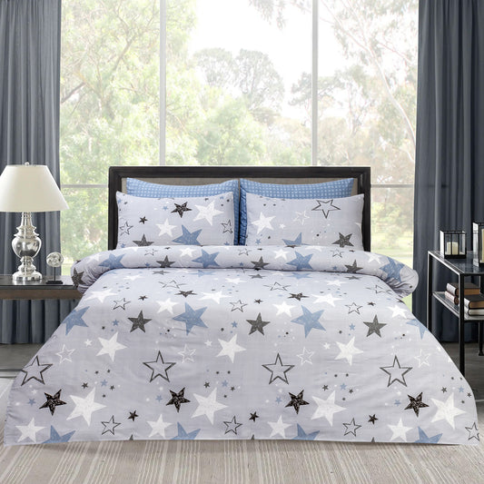 Pure Cotton Bed Sheet Set - Stars