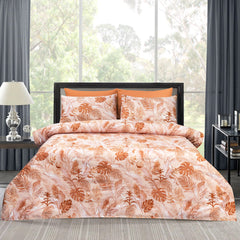 Pure Cotton Bed Sheet Set - Rust Tropics