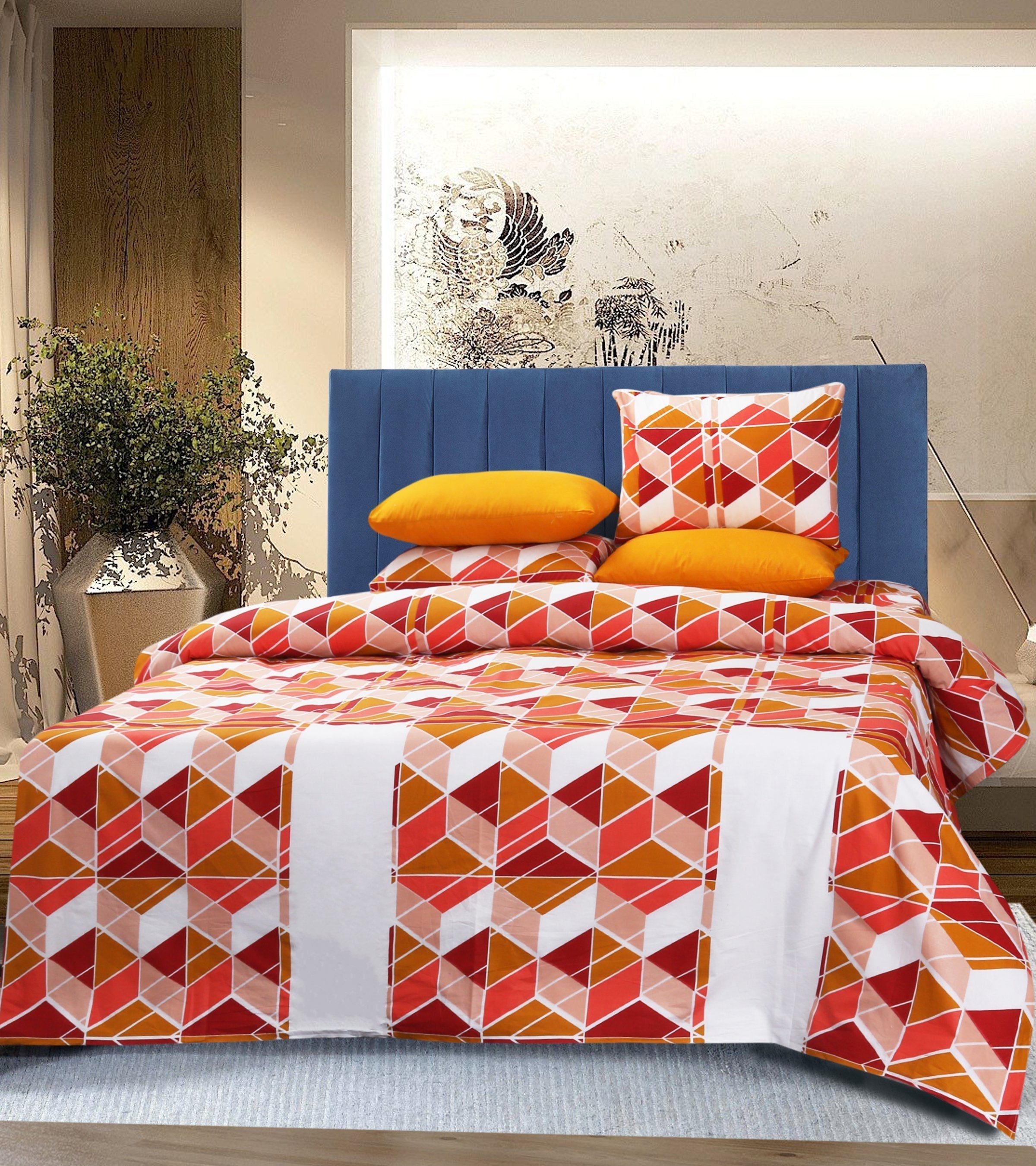 4 Pillows Cotton Bed Sheet - Triad