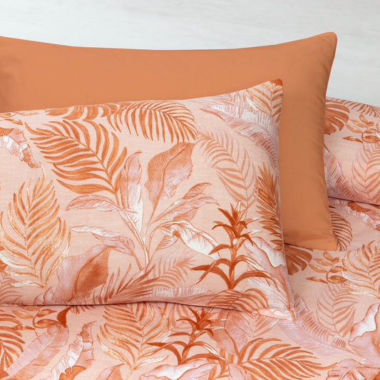 Pure Cotton Bed Sheet Set - Rust Tropics