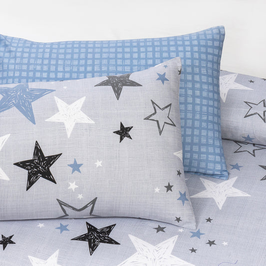 Pure Cotton Bed Sheet Set - Stars