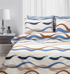 Pure Cotton Bed Sheet Set - Sea Waves