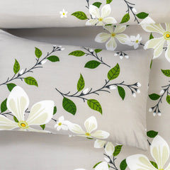 6 PCs Reversible Cotton Duvet Cover Set - Jasmine