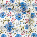 6 PCs Reversible Cotton Duvet Cover Set - Floral Valley