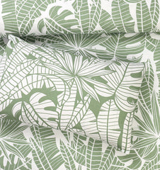 Pure Cotton Bed Sheet Set - Palm Leaves