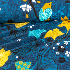 Pure Cotton Bed Sheet Set - Ginko Blue