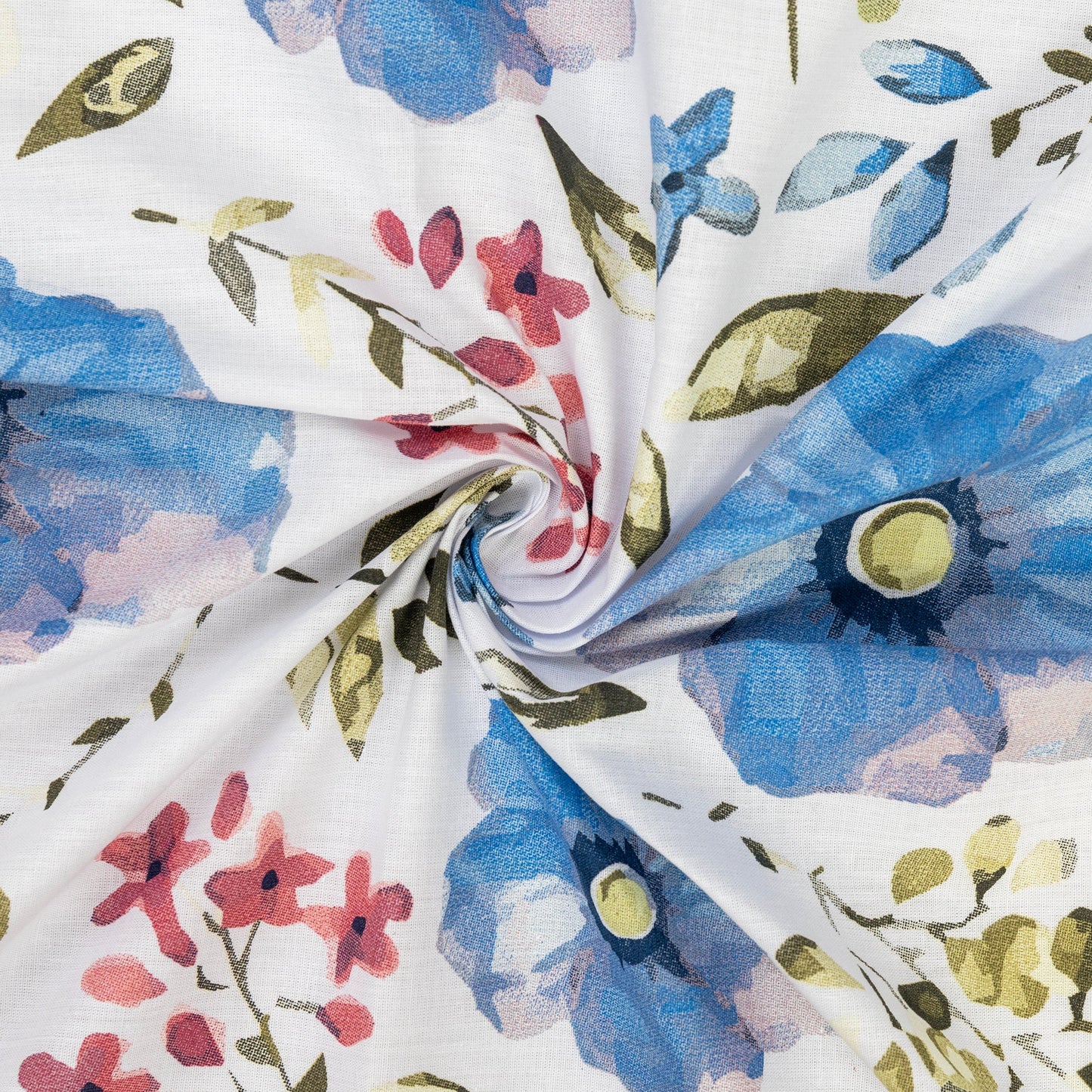 6 PCs Reversible Cotton Duvet Cover Set - Floral Valley