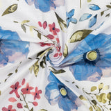 6 PCs Reversible Cotton Duvet Cover Set - Floral Valley