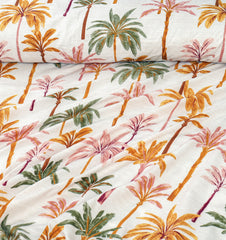 Pure Cotton Bed Sheet - Tropical Trees