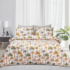 Pure Cotton Bed Sheet - Tropical Trees