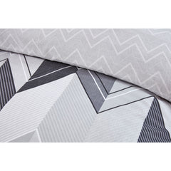 Pure Cotton Bed Sheet - Chevron Grey