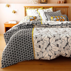 Pure Cotton Bed Sheet Set - Spicy Leaves