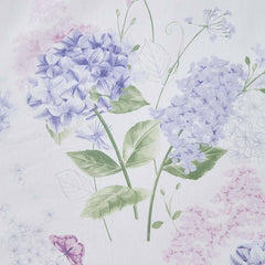 6 PCs Reversible Cotton Duvet Cover Set - Lilac