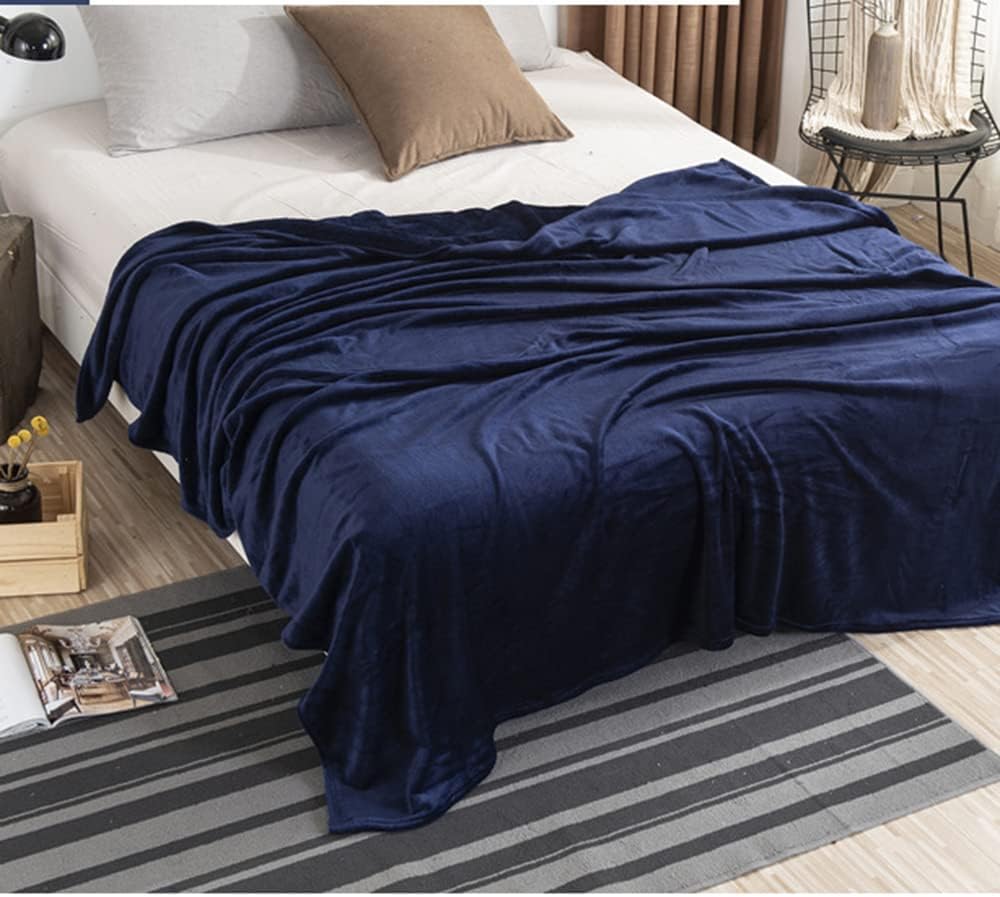 Super Soft Dyed Fleece Blanket - Dark Blue