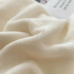 Reversible Velvet Duvet Cover - Offwhite & Almond