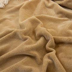 Reversible Velvet Duvet Cover - Khaki & Grey