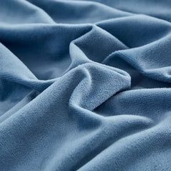 Reversible Velvet Duvet Cover - Lake Blue & Grey