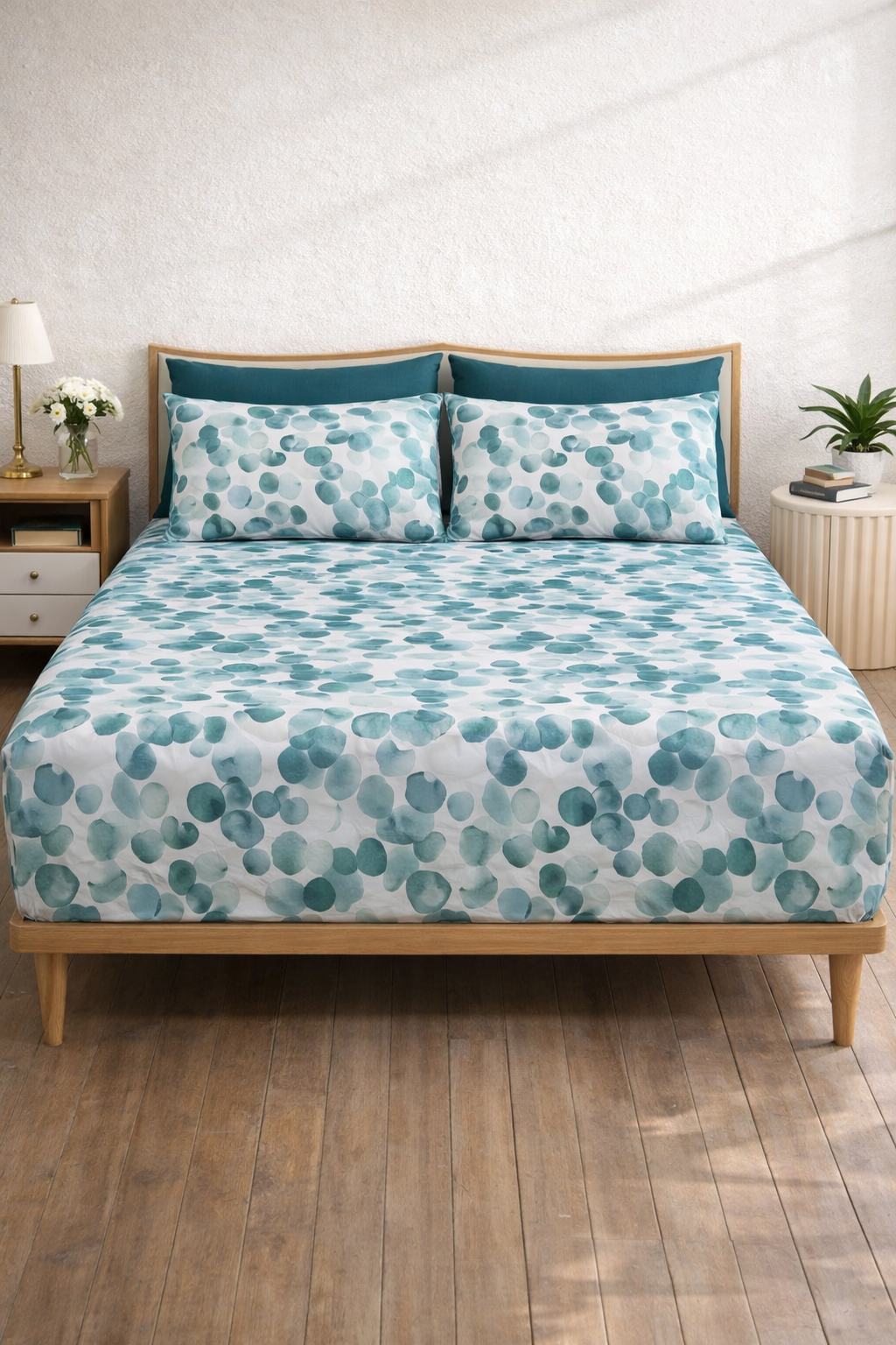 Pure Cotton Fitted Sheet Set - Bubbles