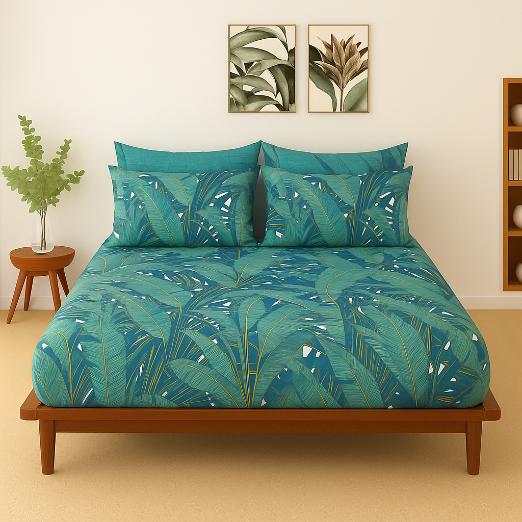 Pure Cotton Fitted Sheet Set - Palm Desert