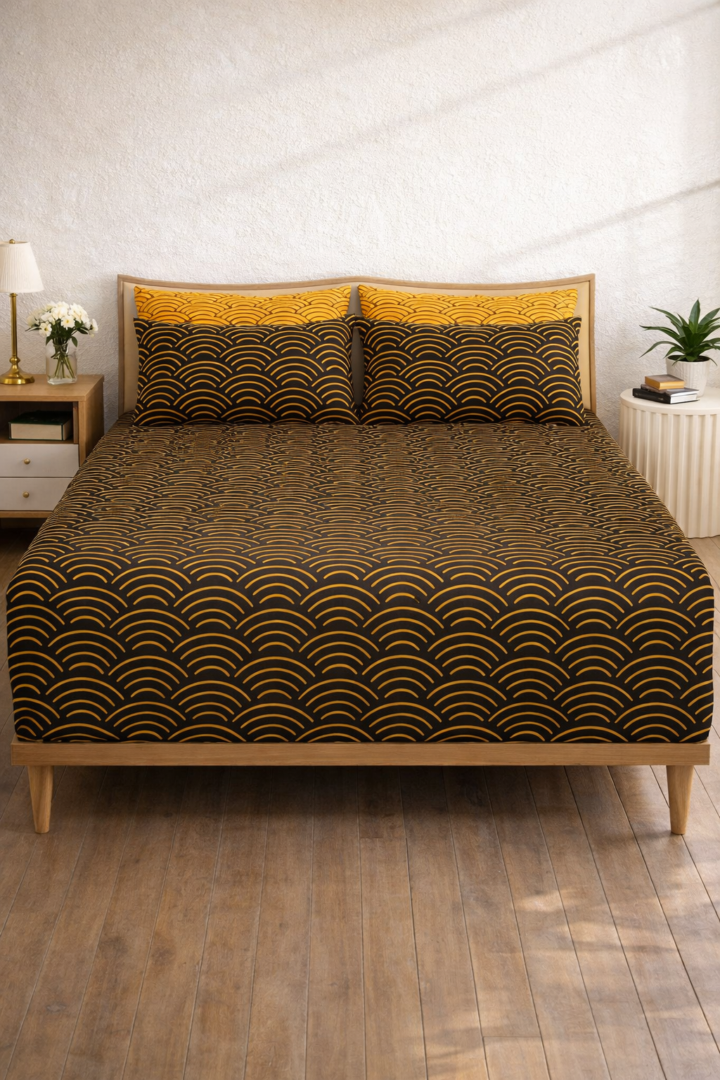 Pure Cotton Fitted Sheet Set - Orion Black