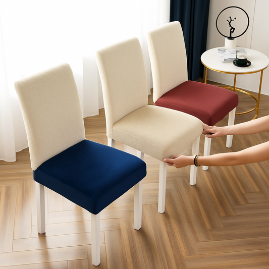 Stretchable Velvet Dining Seat Covers