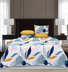 6 PCs Reversible Cotton Duvet Cover Set - Sunshine