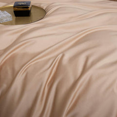 4 Pillows Cotton Sateen Bed Sheet - Cream