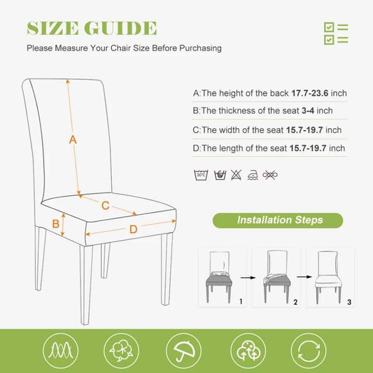 Stretchable Velvet Dining Chair Covers - Sea Green