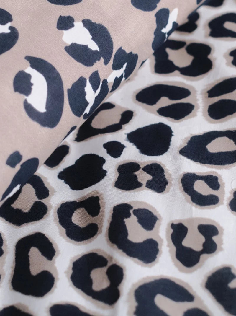 Pure Cotton Fitted Sheet Set - Leopard