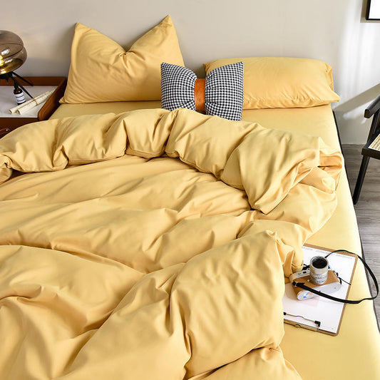 Cotton Duvet Cover Set - Yellow