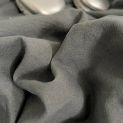 Pure Cotton Reversible Duvet Cover Set - Dark Grey & Apple Green