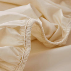 400 Thread Count Cotton Sateen Fitted Sheet - Pearl White