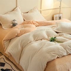 Reversible Velvet Duvet Cover - Skin & Sour Cream