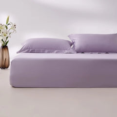 400 Thread Count Cotton Sateen Fitted Sheet - Light Purple