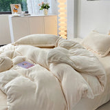 Reversible Velvet Duvet Cover - Off White