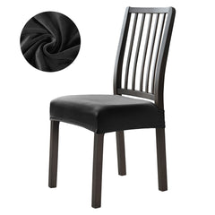 Dining Chair Velvet Seat Covers - Black