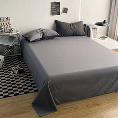 Reversible Cotton Duvet Cover - Black & Grey