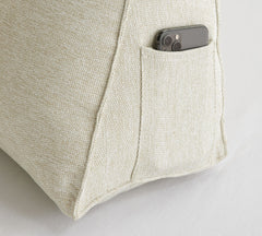 Cotton Linen Triangular Back Rest Wedge Pillow