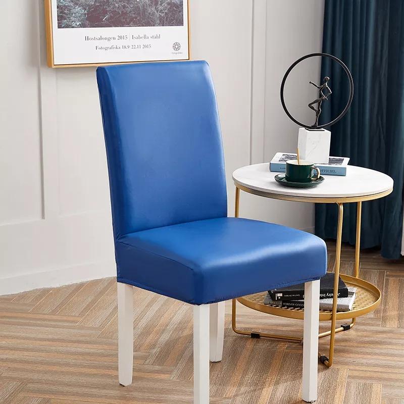 Waterproof Faux Leather Dining Chair Covers - Blue