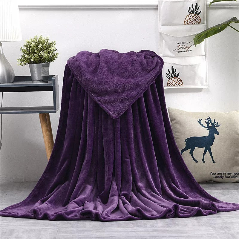 Super Soft Plain Fleece Blanket